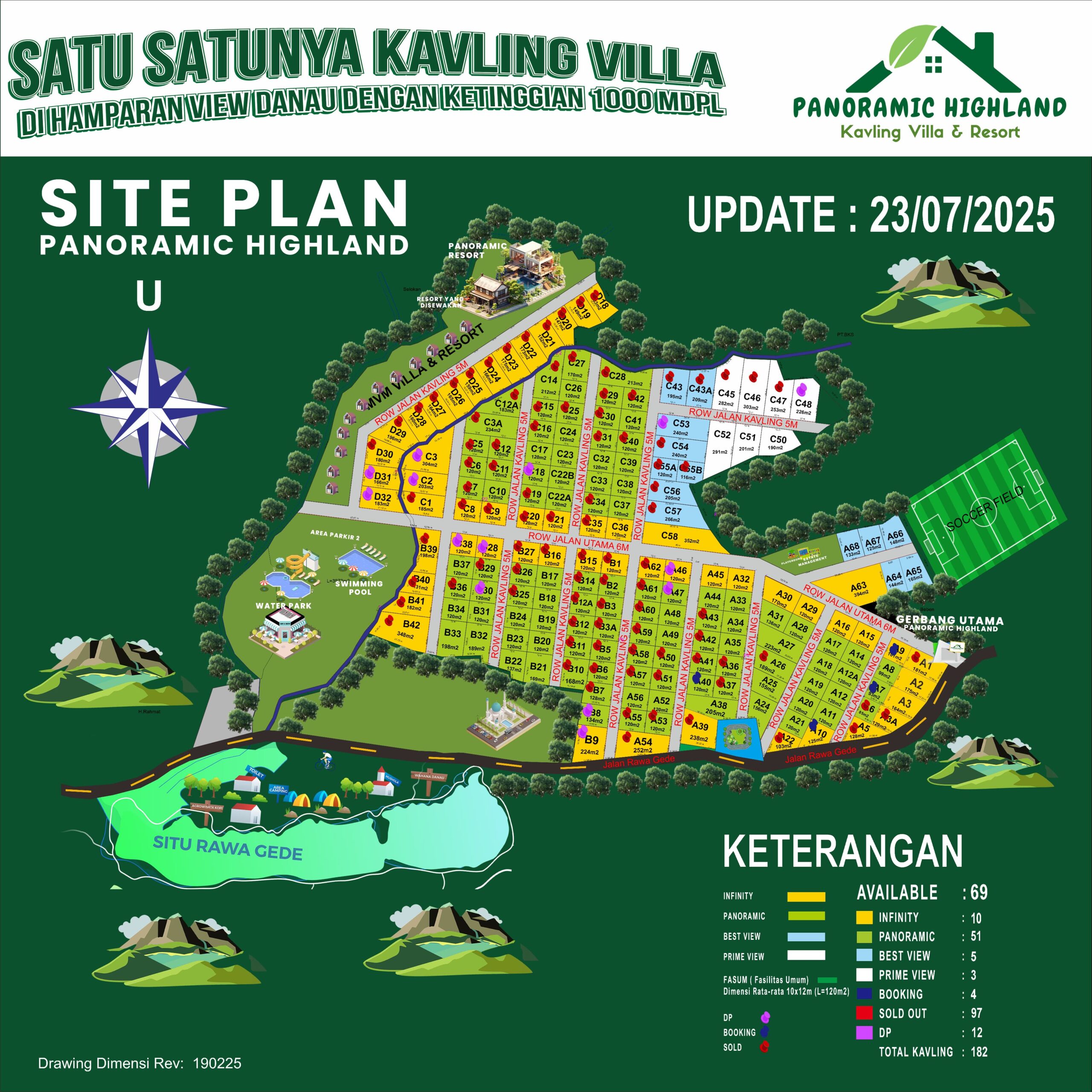 Kavling view pegunungan di Puncak Dua Bogor