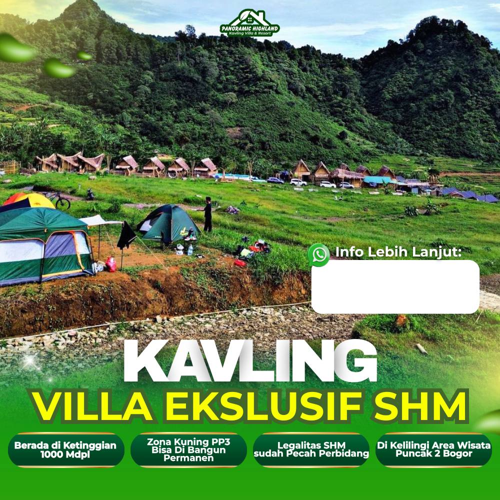 Akses jalan cor beton lebar di Puncak 2 Bogor