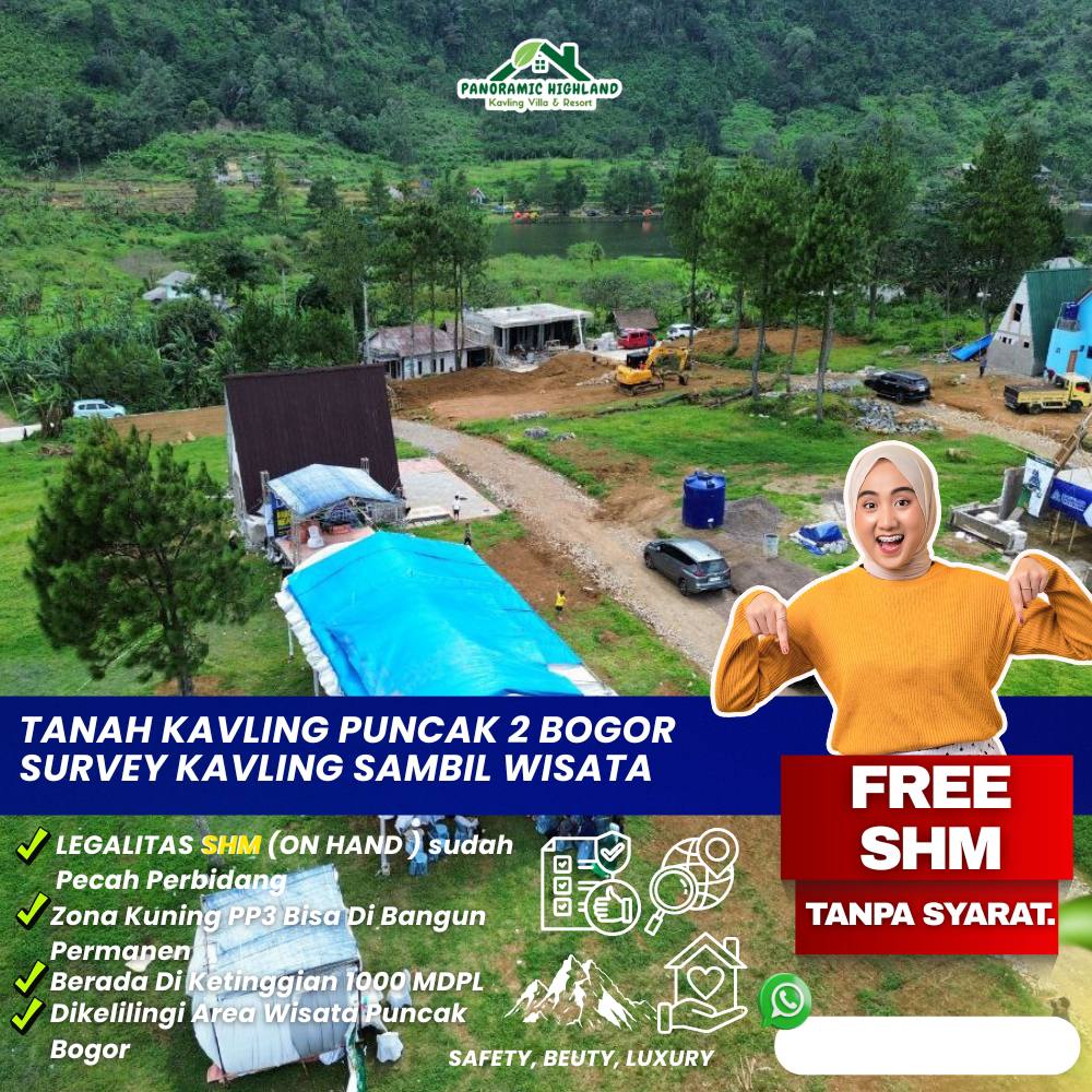 Kavling SHM siap bangun di Puncak 2 Bogor