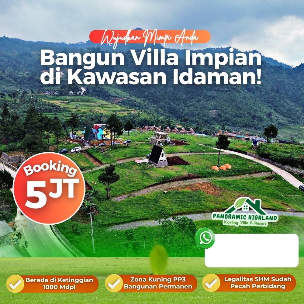 Kavling Villa Puncak Dua Bogor SHM Zona Kuning PP3
